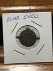 Bomb Shell Embossed Vintage Tin Tobacco Tag