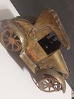 Vintage Brass Tin Model T Car Music Box Wind-up Novelty Antique Style