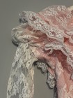 Vintage Girls Dress Stunning Pink  Ruffles Lace Bells Full Circle L s