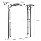 7ft Garden Arch Arbor For Decorative Climbing Plants Lawn Backyard Wedding