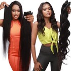 Black Brown Bundles 100  Virgin Human Hair Body Wave 3 Bundles 300g Unprocessed