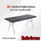 Rectangular Plastic Table Covers - 20 Pack With 280 Ohm Commerce Paper Napkins -