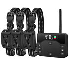1 2 3 Pet Dog Wireless Electric Fence Containment System Training Collar Shock