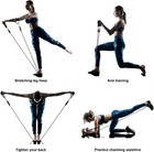 11 Pcs Resistance Exercise Band Set Yoga Pilates Abs Fitness Tube Workout Bands