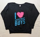 Women s Vintage 90s Lat Brand Backstreet Boys Boy Band Black Sweatshirt Sz Xl 