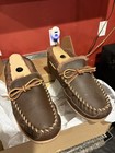 Ll Bean Mens Wicked Good Moccasin Size 8 Brown Suede Sherpa Shearling Moc Shoe