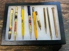 Vintage Advertising Mechanical Pencils Lot - 9 Pieces - Nice Case Included