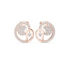 14k Gold Round Lab Grown Diamond Paisley Stud Earrings Floral Cluster Statement