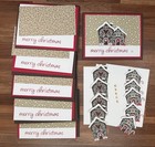 Stampin Up Card Kit Merry Christmas Candy Cane Lane Dsp Gingerbread - 6 Cards