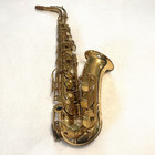 Vintage Conn Alto Saxophone Engraved For Parts Or Repair In Hard Case - As Is