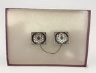 Tallis tallit Prayer Shawl Clips With Blue Gems  Stars Of David  new In Box 