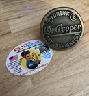 Dr Pepper Sidewalk Marker Solid Brass Patina Man Cave Soda Cola Beer Collector