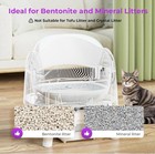 Self-cleaning Cat Litter Box For Multiple Cats - Automatic  Open Top  White