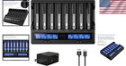 Multi-size 18650 Battery Charger With Lcd Display - Black