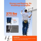 Telescoping Ladder Stainless Steel Extension Step 12 5 Ft Portable Ladders