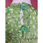 Vintage 1930 s To 1940 s Lime Green Novelty Print Polka Dot Dress