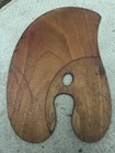 Vintage 1950s Abstract Artist Palette Wood Painting Palette Used With Paint