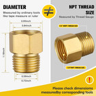  2-pack   1 2  Female Npt X 1 2  Male Npt Brass Pipe Fitting Reducer Adapter  1 