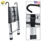 14 5 Ft Aluminum Non-slip Telescoping Ladder Folding Extension Ladders 330lbs