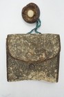 Japanese Dutch-leather Pouch With Netsuke Original Sagemono From Japan 0425f24