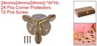 24pcs 24mm Decorative Box Corner Cover Corner Protector Bronze