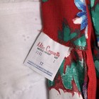 Girls Vintage 80   s 90   s Red Floral Puff Sleeve Dress Size 12 