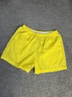Vintage Nike Shorts Boys Large Yellow White Swoosh Athletic Training Sports