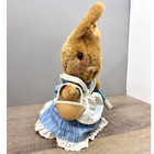 Vtg 1980s Eden Toys Beatrix Potter Mrs  Rabbit 9  Plush Stuffed Bunny Paper Tag