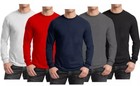 Men s Cotton Blend Heavyweight Long Sleeve Crew Neck Shirt   Sizes  S-3xl   Nwt