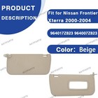 Pair Beige Side Sun Visor For 00-04 Nissan Frontier Xterra 964017z823 964007z823