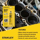 Stanley High Temp Gasket Maker Rtv Silicone Sealant Black 2 36 Fl oz   2 Pack