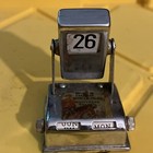 Vintage Montreal Quebecperpetual Flip Calendar Silver-tone Office Desk 2 5  Tall
