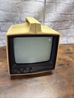 Vintage Ge Tr105tv Yellow Portable Tv Working Rare 1970s Retro Crt Gaming