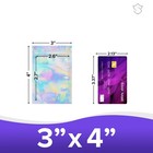 100 Pack Holographic Smell Proof Mylar Bags Resealable Packaging Zip Lock