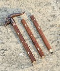 Mid Century Dragon Head Walking Cane   Gothic Brass Handle  Rosewood Shaft