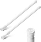 2 Pcs Spring Tension Curtain Rods Telescoping Small Short Window Rod No Drill   