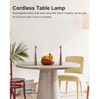Cordless Table Lamp  Modern Desk Lamp  3 Brightness Levels  Rechargeable
