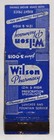 Vintage 40 s Wilson Pharmacy Match Cover  12th   High  Wide Striker