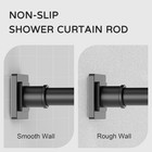 Heavy Duty Tension Curtain Rod 31-79    No Drill Black Adjustable