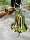 11  Large Vintage Nautical Solid Brass Ship Bell Marine Maritime Wall Boat Decor