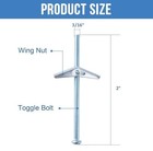 Heavy Duty 3 16  X 2  Inch Toggle Bolts  36 Pack  Wall Anchors Drywall Butterfly