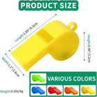 48pcs Plastic Whistles  Sports Whistle Bulk With Lanyard  Super Loud Training Sp