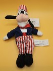Vintage The Disney Store Uncle Sam Goofy Bean Bag Plush Nwt