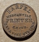 Harpel Printer Cincinnatti Oh Civil War Token Unc 165bm 1a R7 High Grade   Rare 
