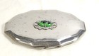 Vintage Silver Molded Glass Decorated Japanese Compact W Original Parts