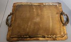 Brass Serving Tray Etched With Egyptian Designs