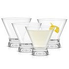  Afina Stemless Martini Glasses Set Of 4  8 5oz Liquor Drinking 8 5 Ounces