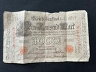 1910 Third Reich Germany Bank Note 1000 Mark Imperial Vintage German Money
