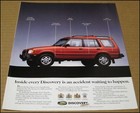 1995 Land Rover Discovery Suv Print Ad Automobile Car Advertisement Vintage