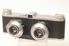 F97213  1950 Original Iloca Stereo 35mm Camera   Case  rare     superb Condition